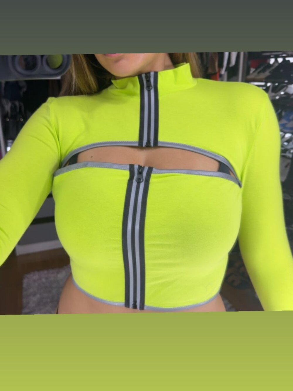 Shein Highlighter Crop Top M